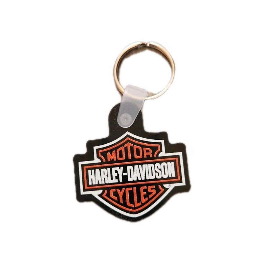 Harley-Davidson Bar & Shield Rubber Keychain IndyWest Indiana Keychain EUC